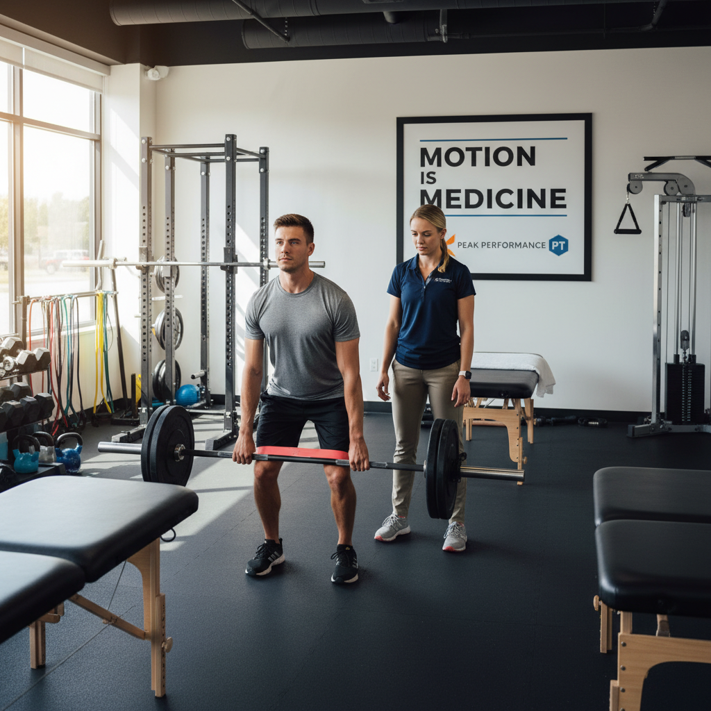 Athlete performing deadlift with proper form